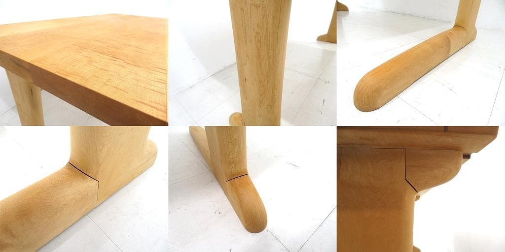 展示品　メープル材　無垢材　オイル仕上げ　デスク　書斎机　勉強机　北欧　高級