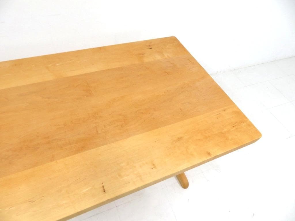 展示品　メープル材　無垢材　オイル仕上げ　デスク　書斎机　勉強机　北欧　高級