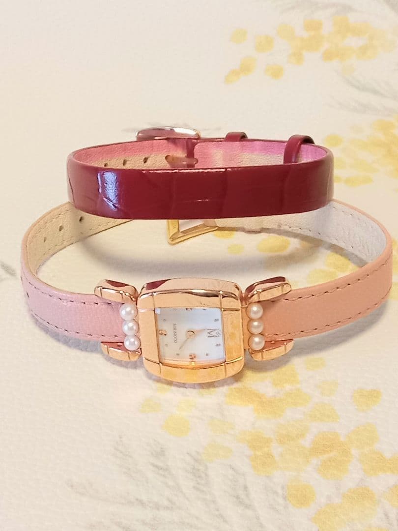 ミキモトの腕時計　電池交換済み！ベルト２本付き！