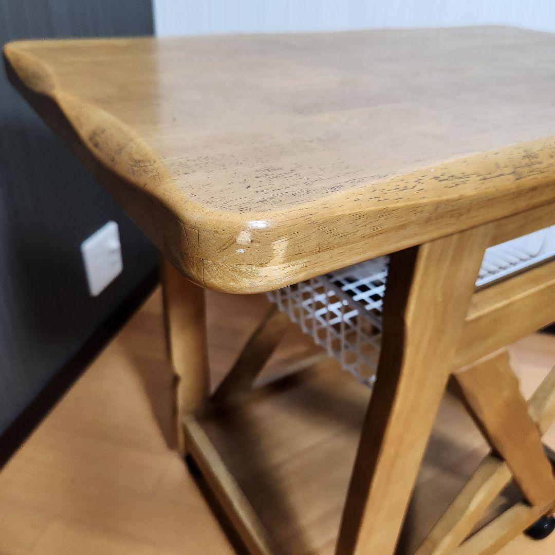 カゴ付き karimoku カリモク RUSTIC ルスティック ワゴンテーブル
