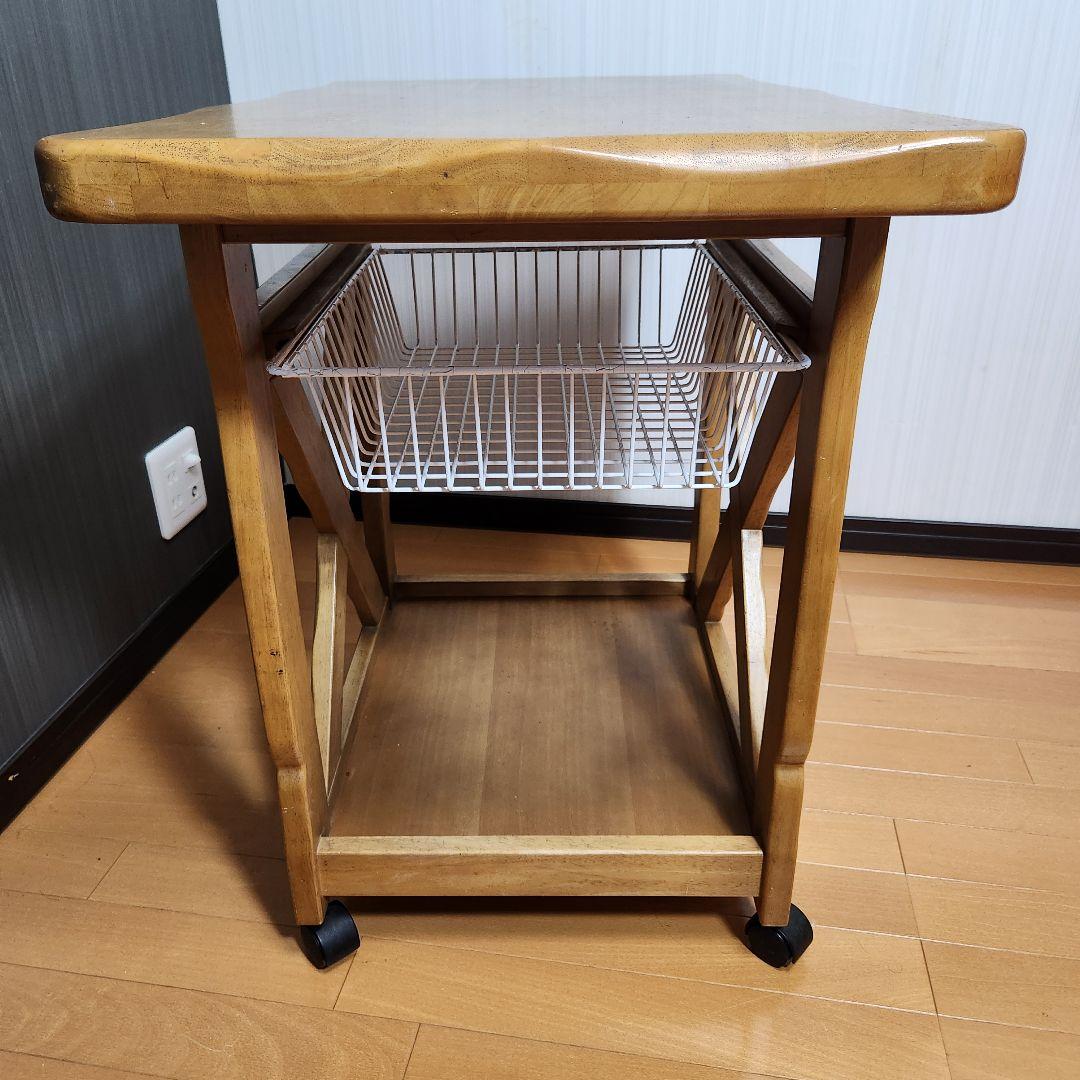 カゴ付き karimoku カリモク RUSTIC ルスティック ワゴンテーブル