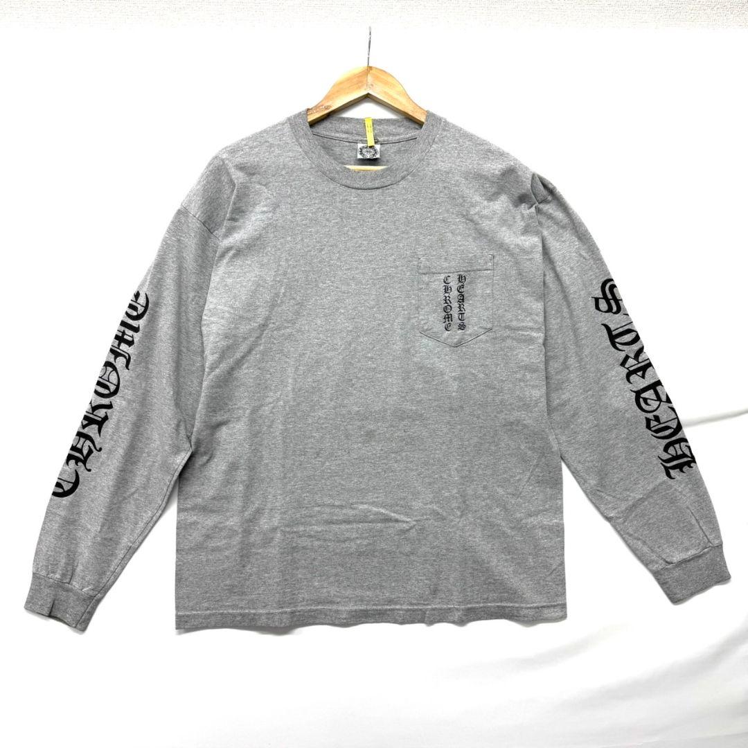 CHROME HEARTS ロングTシャツ グレー XL 90年代 ヴィンテージ