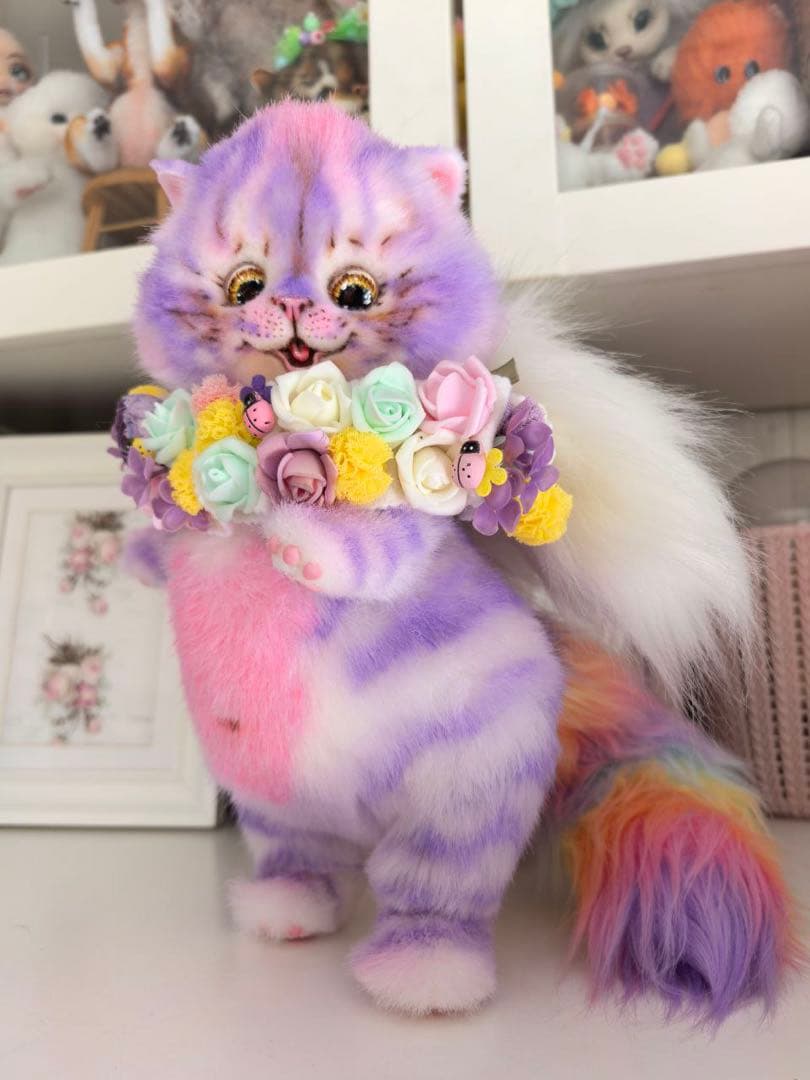 ⚠️最終値下げ⚠️　海外作家様作　アートドール　太っちょ猫