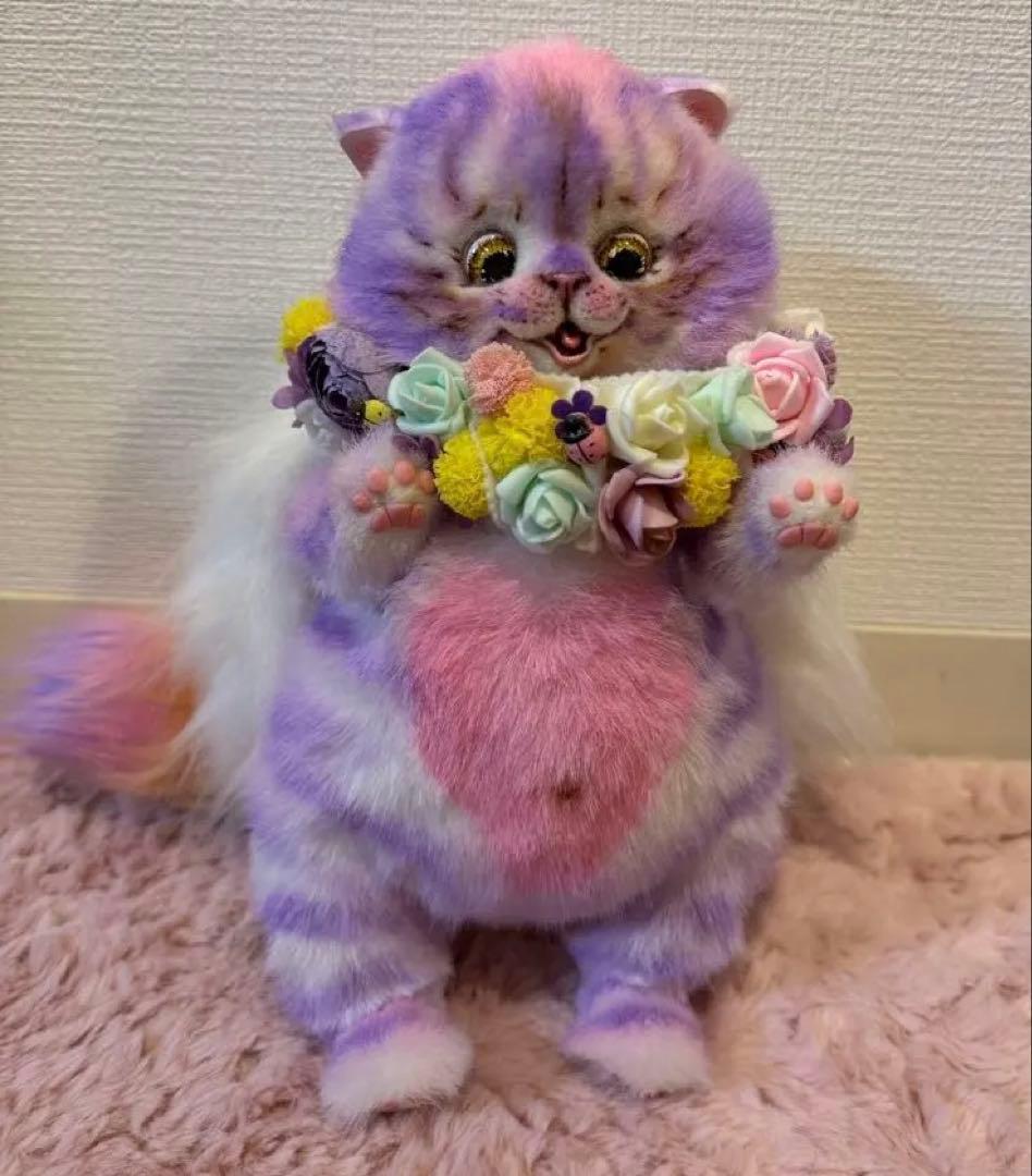 ⚠️最終値下げ⚠️　海外作家様作　アートドール　太っちょ猫