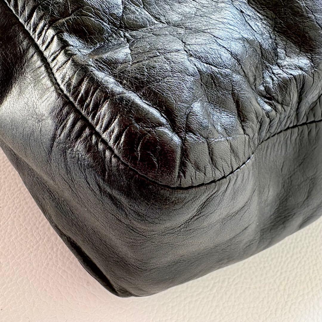 エムゼロエイトファイブワン m0851 アニリン レザー トートバッグ ブラック