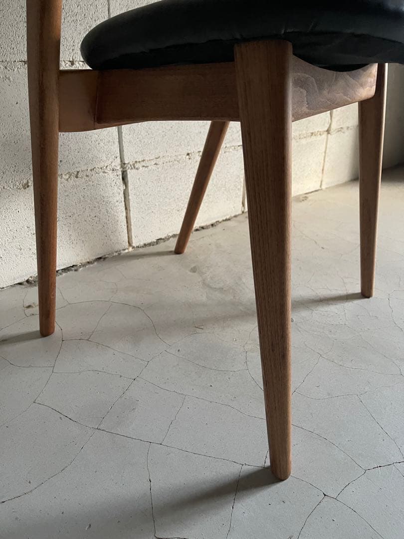 天然木無垢　北欧スタイル　ダイニングチェア　天然木笠木曲木　ハーフアーム