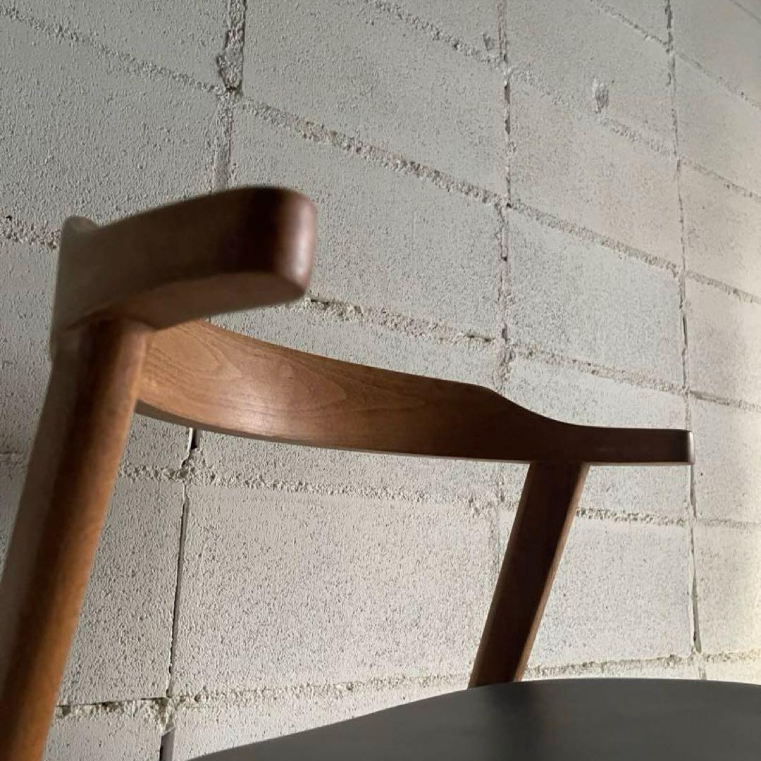 天然木無垢　北欧スタイル　ダイニングチェア　天然木笠木曲木　ハーフアーム