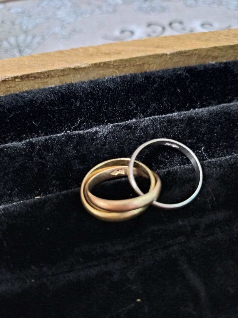 750(k18) スリーカラー 3連リング #6