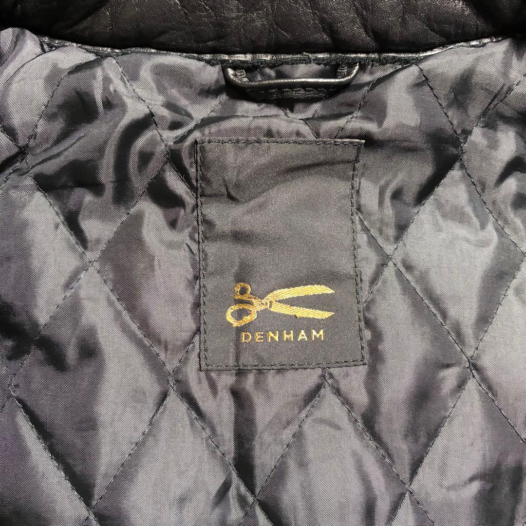 【美品】DENHAM☆レザージャケット☆牛革☆ブラック☆Mサイズ☆