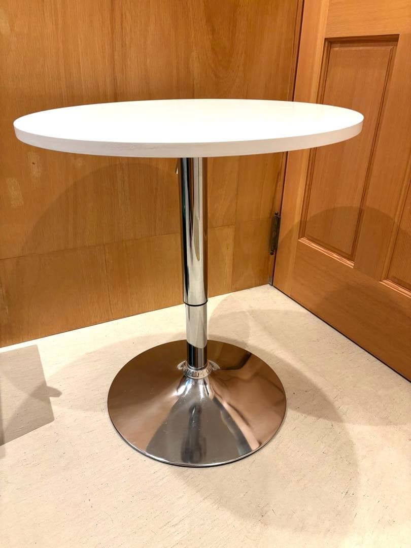 ホワイト スチール製 サイドテーブル　60