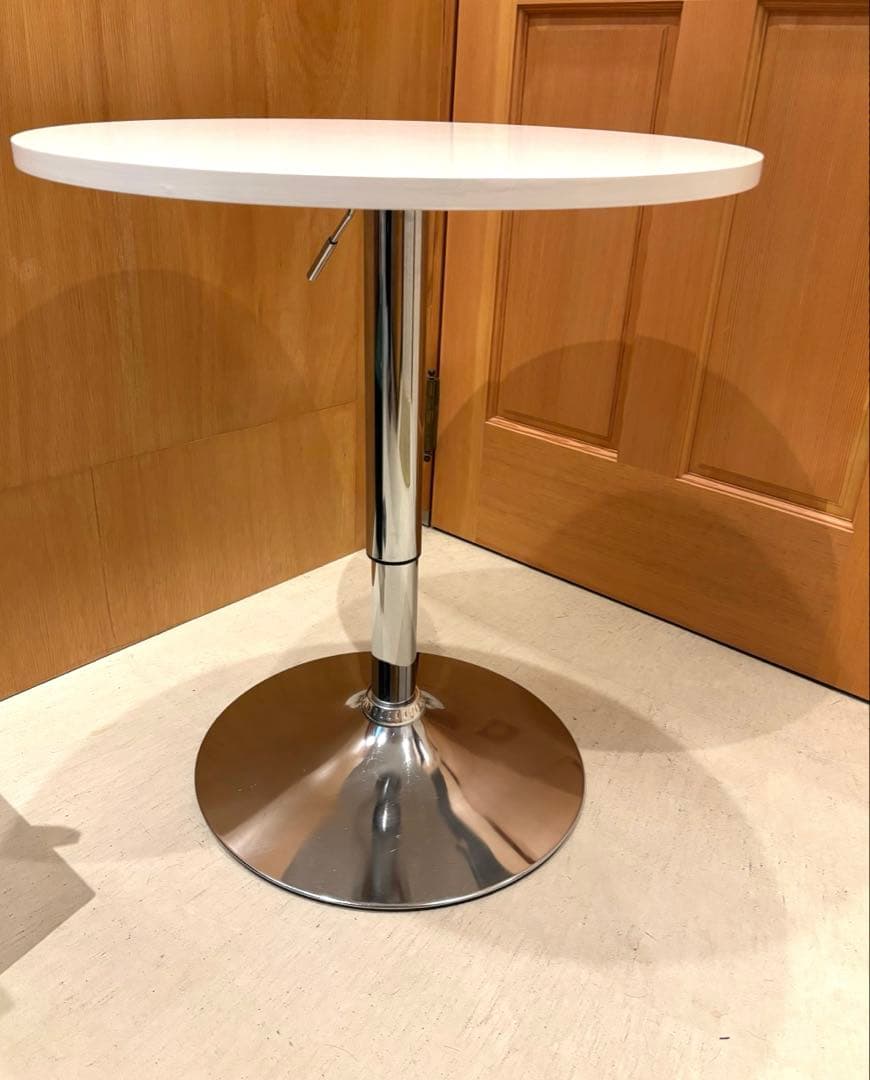 ホワイト スチール製 サイドテーブル　60