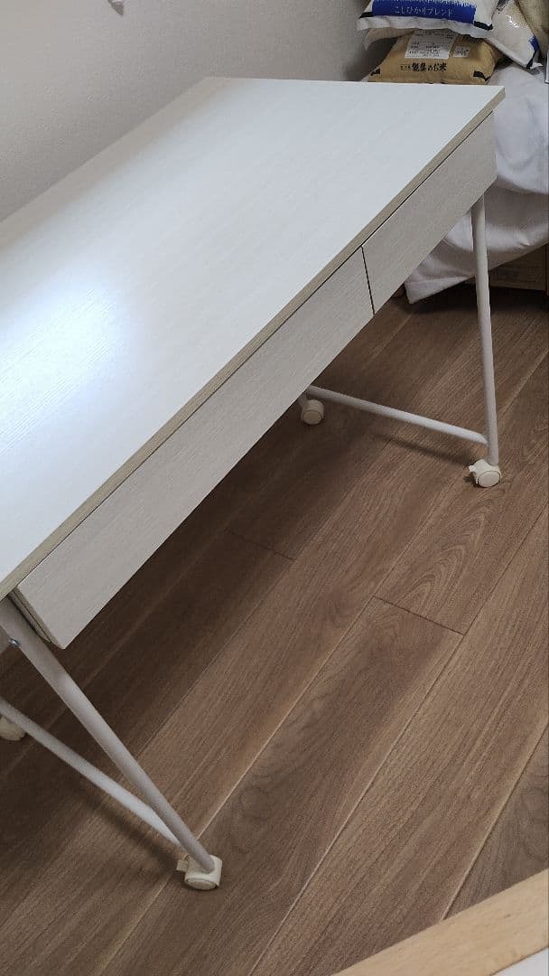 【愛知西三河引取限定】新品　ニトリデスク 引き出し2つ付