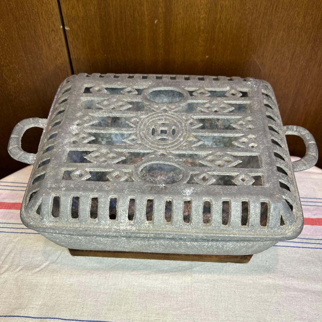 稀少ジャンクガーデン ガーデンオブジェ アンティーク 炭入れ/行火/手あぶり
