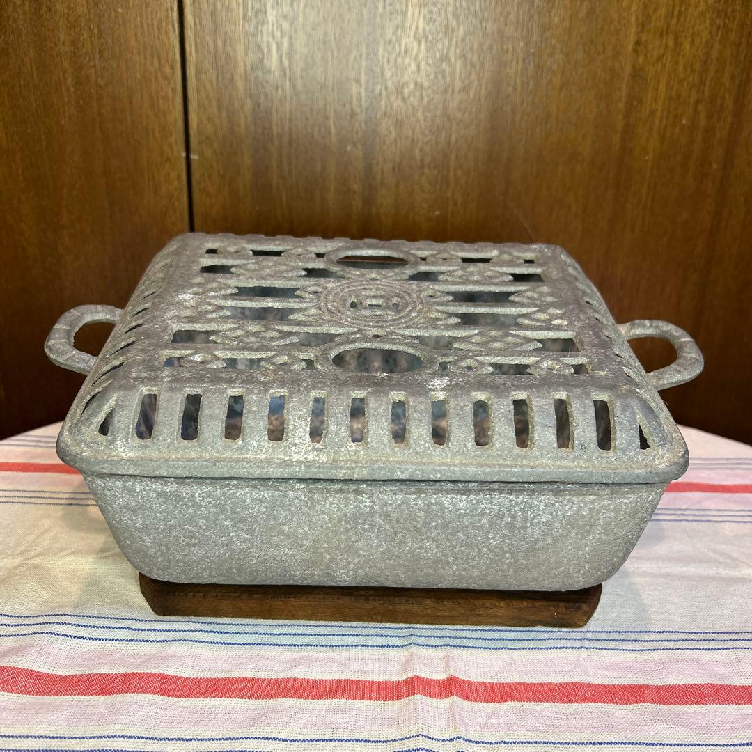 稀少ジャンクガーデン ガーデンオブジェ アンティーク 炭入れ/行火/手あぶり