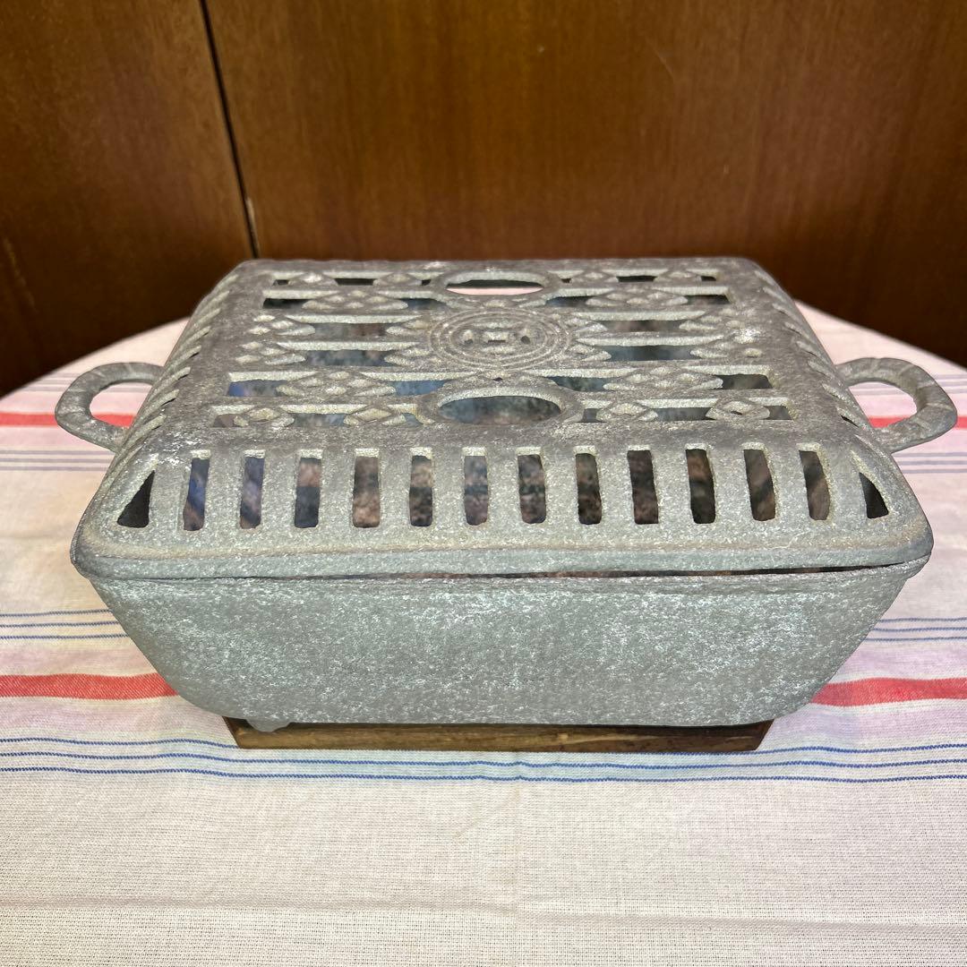 稀少ジャンクガーデン ガーデンオブジェ アンティーク 炭入れ/行火/手あぶり