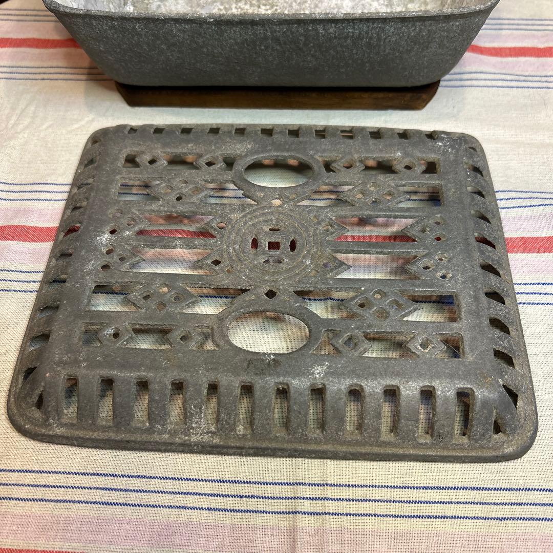 稀少ジャンクガーデン ガーデンオブジェ アンティーク 炭入れ/行火/手あぶり