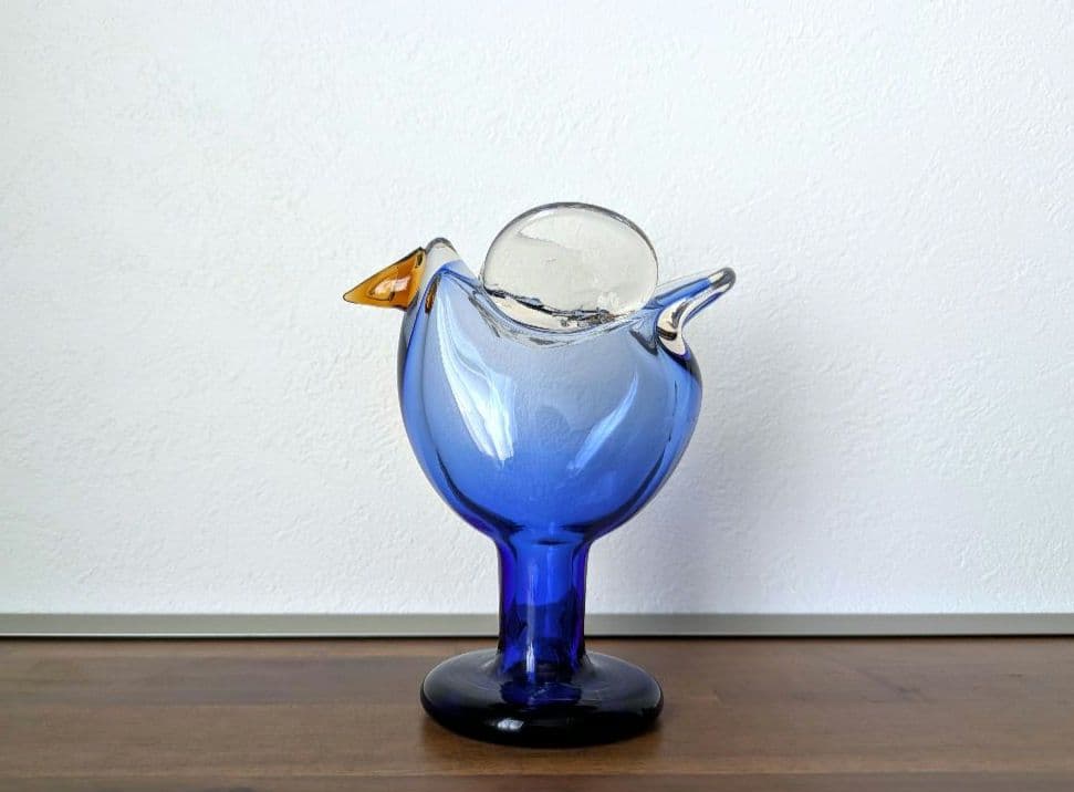 シエッポ　sieppo 脚付き　羽根あり　ヴィンテージ　ブルー　希少　バード