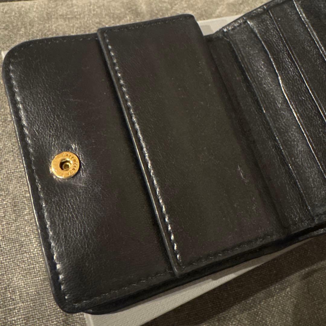 バレンシアガ　黒　二つ折り　財布　カード入れ　札入れ　