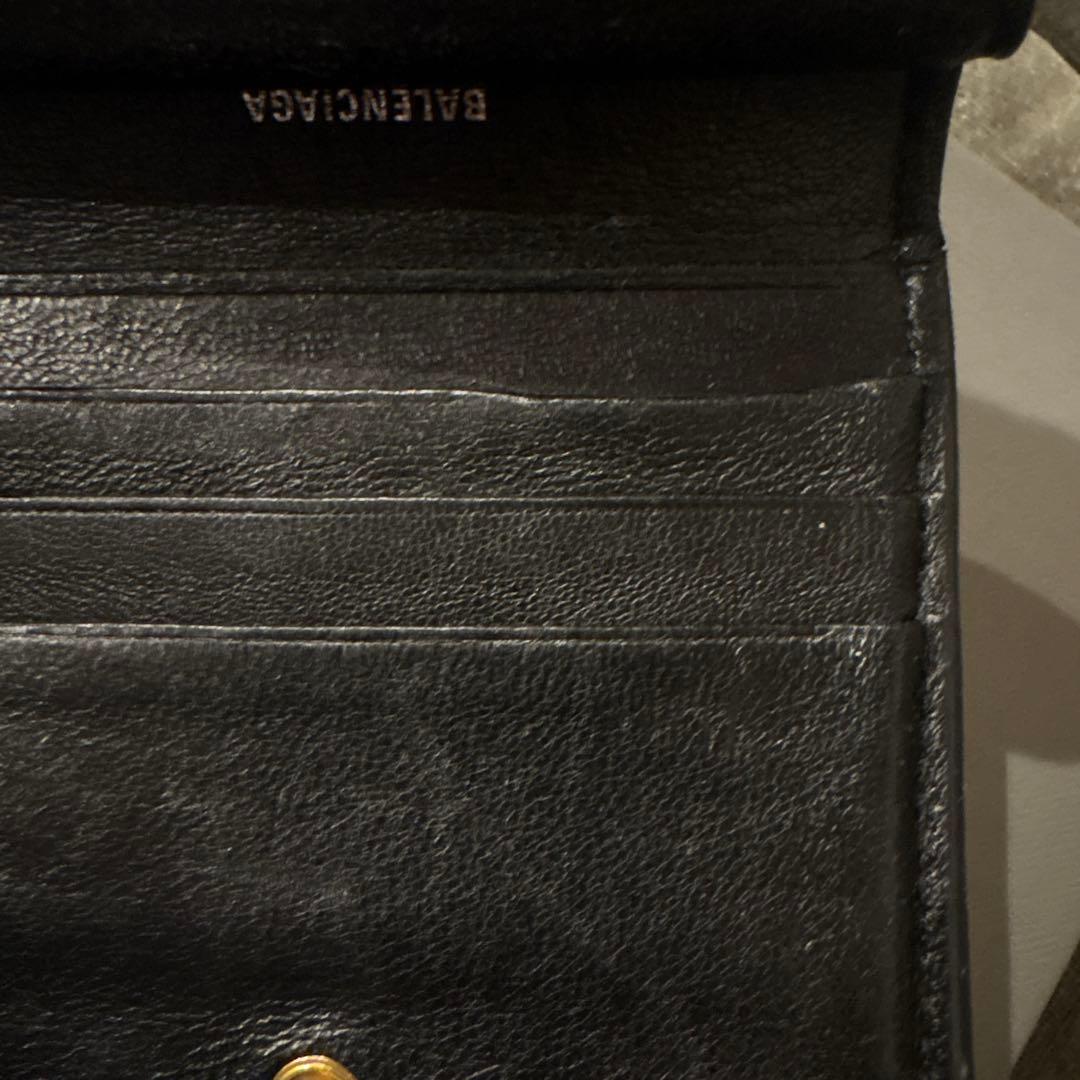バレンシアガ　黒　二つ折り　財布　カード入れ　札入れ　