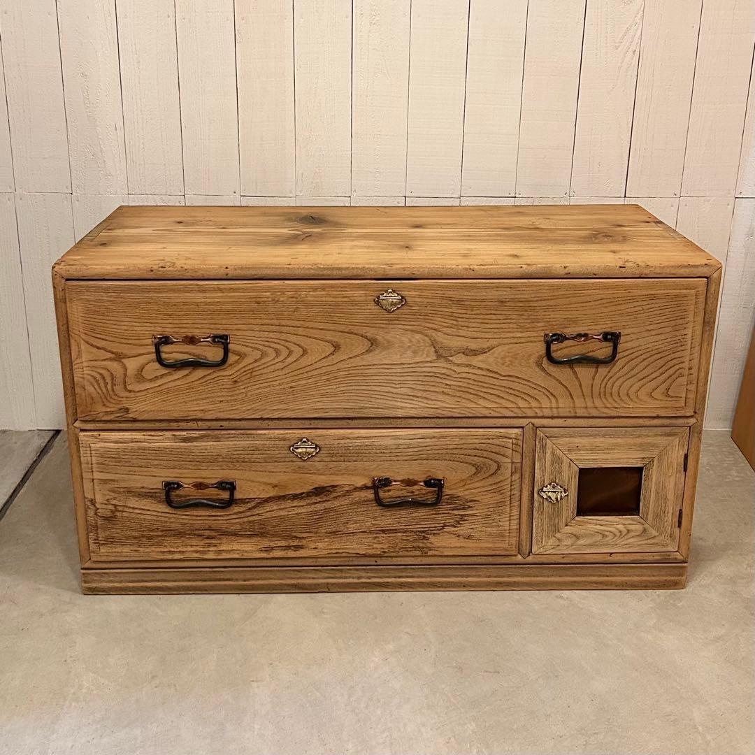 アンティーク　ローチェスト　タンス　家具　レストア済み