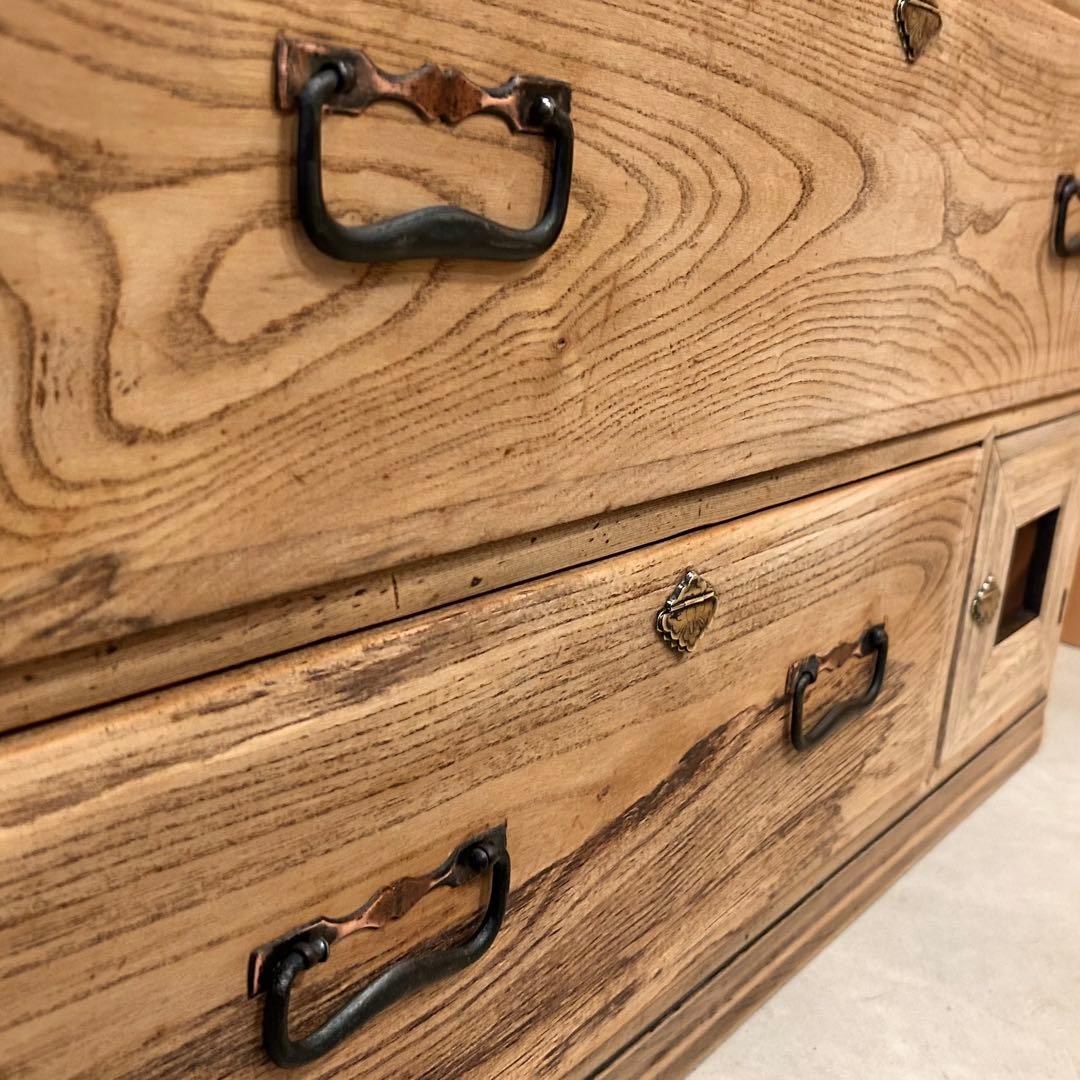 アンティーク　ローチェスト　タンス　家具　レストア済み