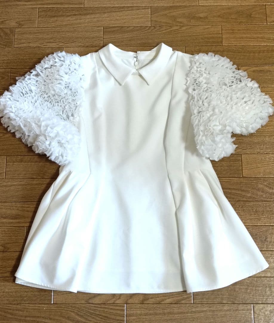 限定価格　セルフォード　襟付きブラウス　38 ホワイト