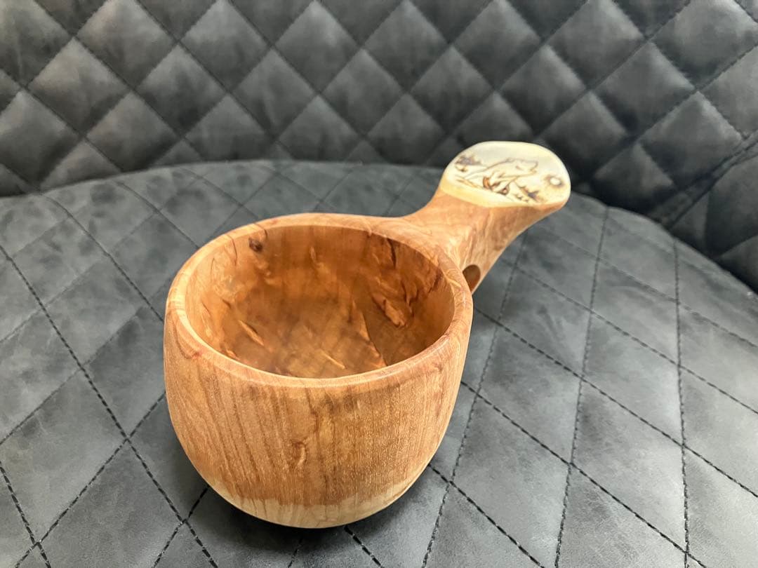 パッカタイデ カーリーバーチ＆ヘラジカのツノ ククサ