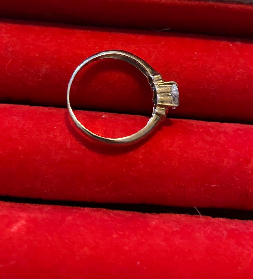 お値下げ！可愛いハート♡ アクアマリンのリング　ジュエリーマキ