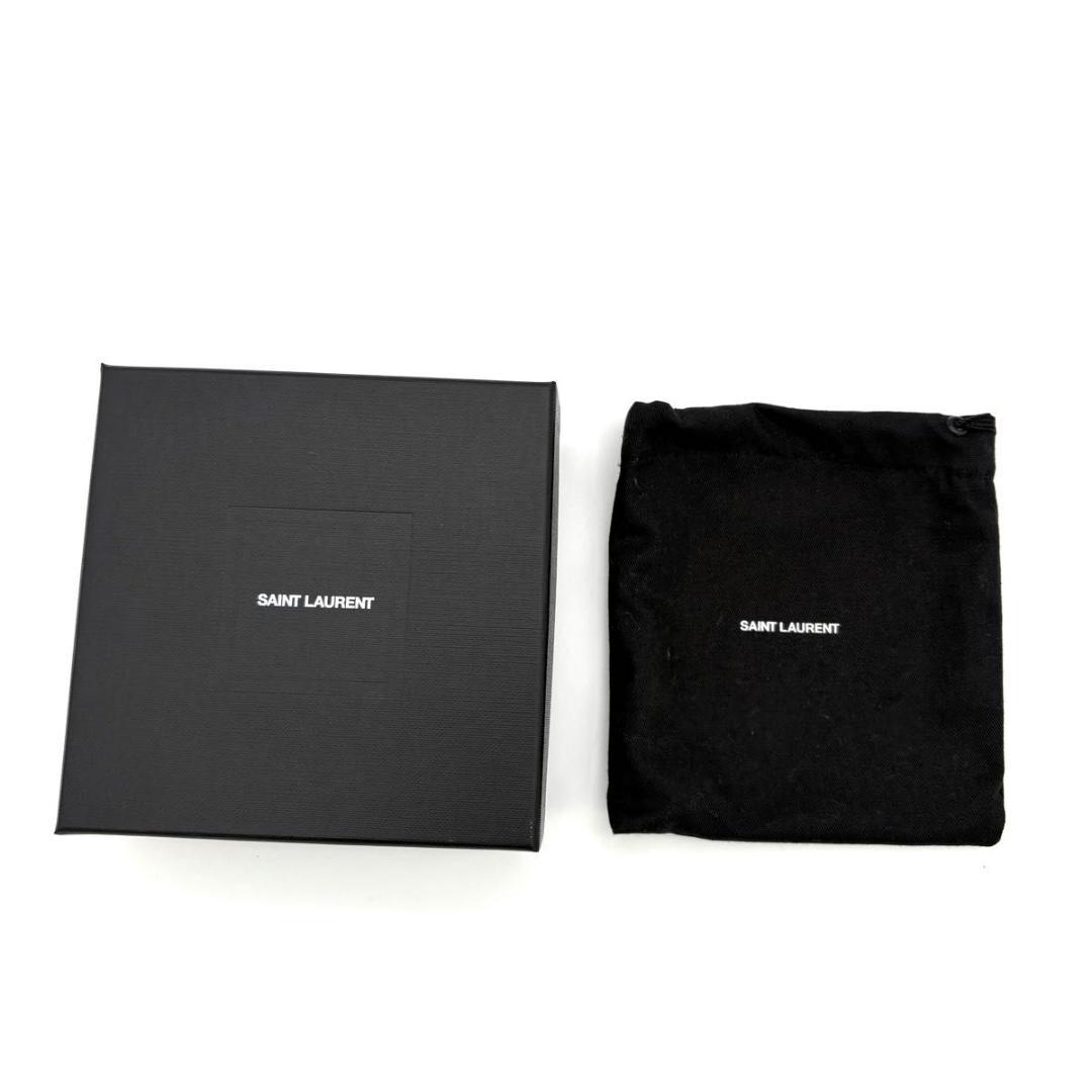 サンローラン 折財布 カサンドラ カーフ レザー 黒 ブラック 2455