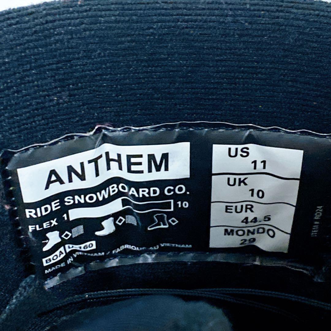 RIDE　ANTHEM　スノーボードブーツ　BOA　ブラック　29cm　ライド