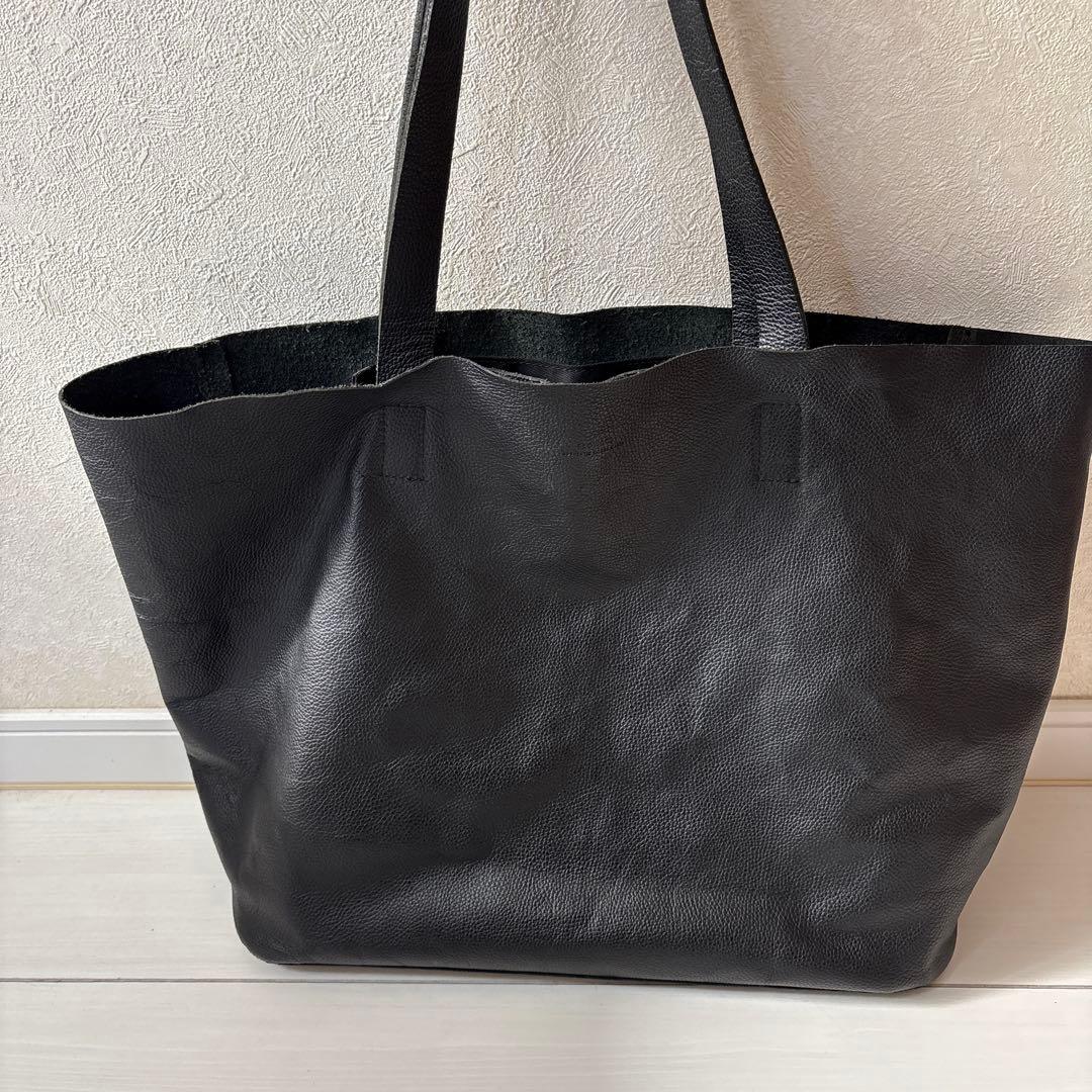 SLOW スロウ　embossing tote bag ブラック