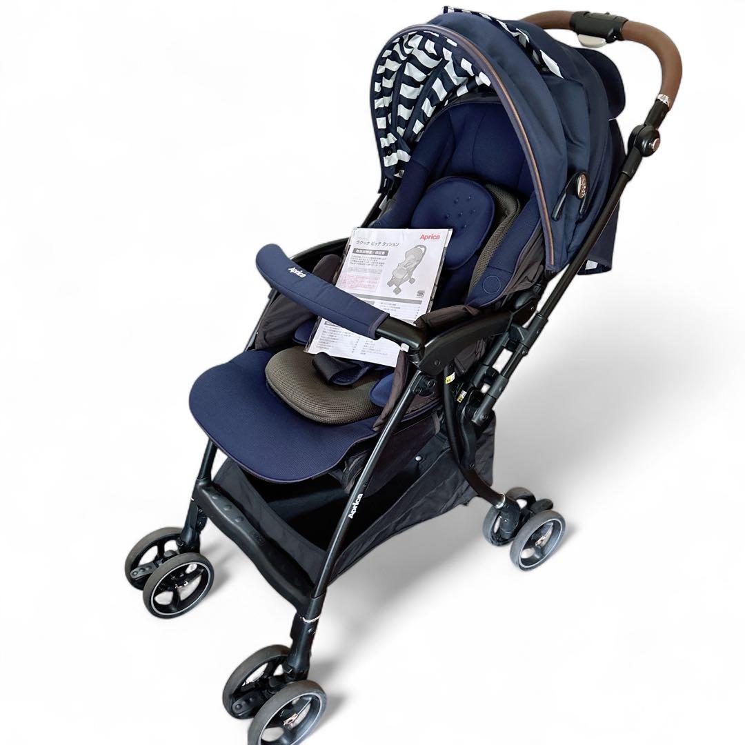 アップリカ ラクーナビッテクッション ベビーカー 限定モデル レザーハンドル