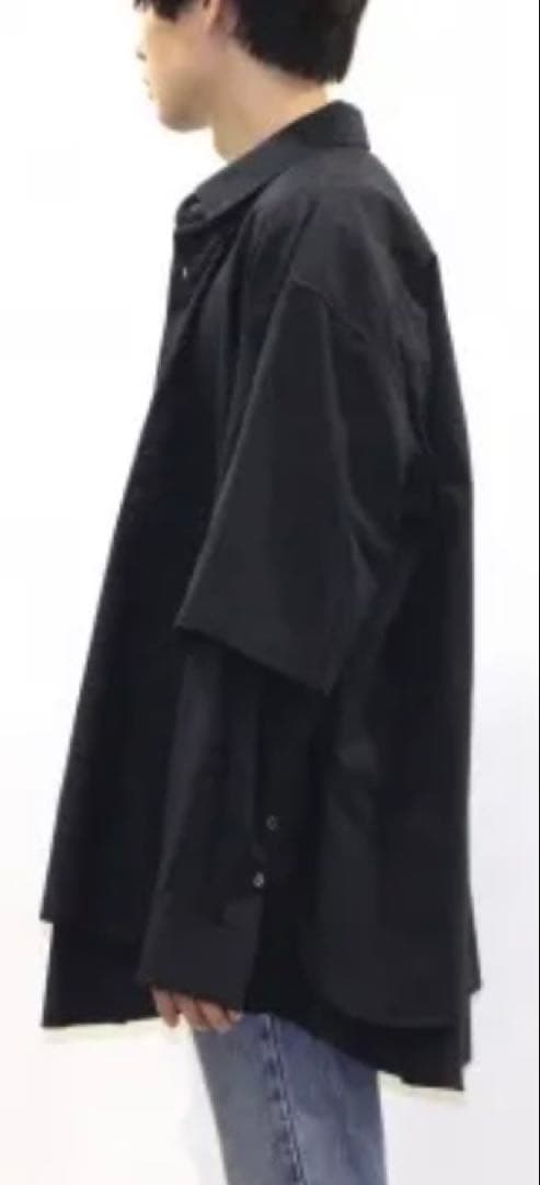 トップス stein OVERSIZED DOUBLE SLEEVE SHIRT