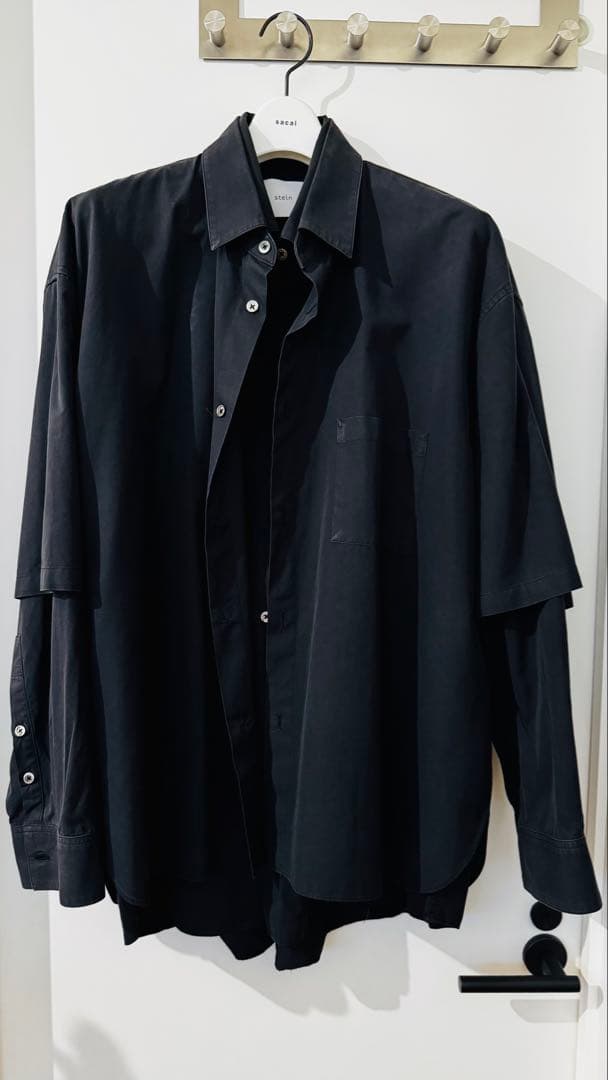 トップス stein OVERSIZED DOUBLE SLEEVE SHIRT