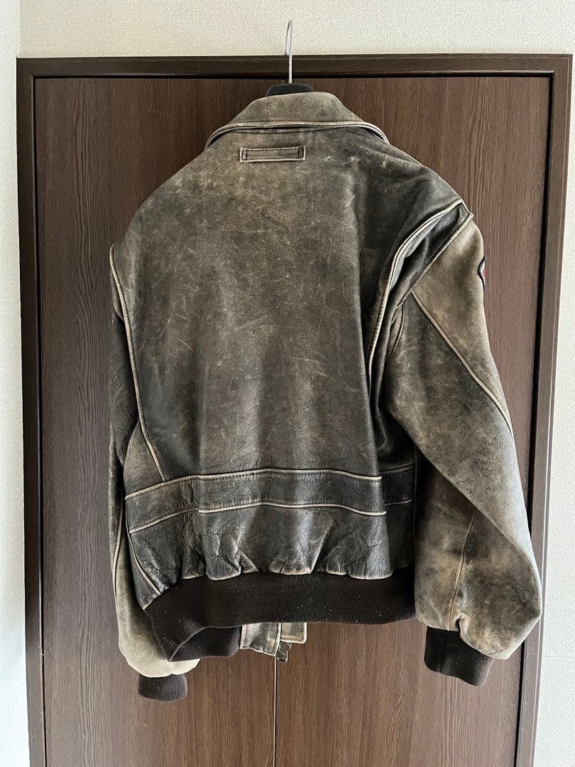 ★JR.tokai　レザー ボンバージャケット パッチ付き★
