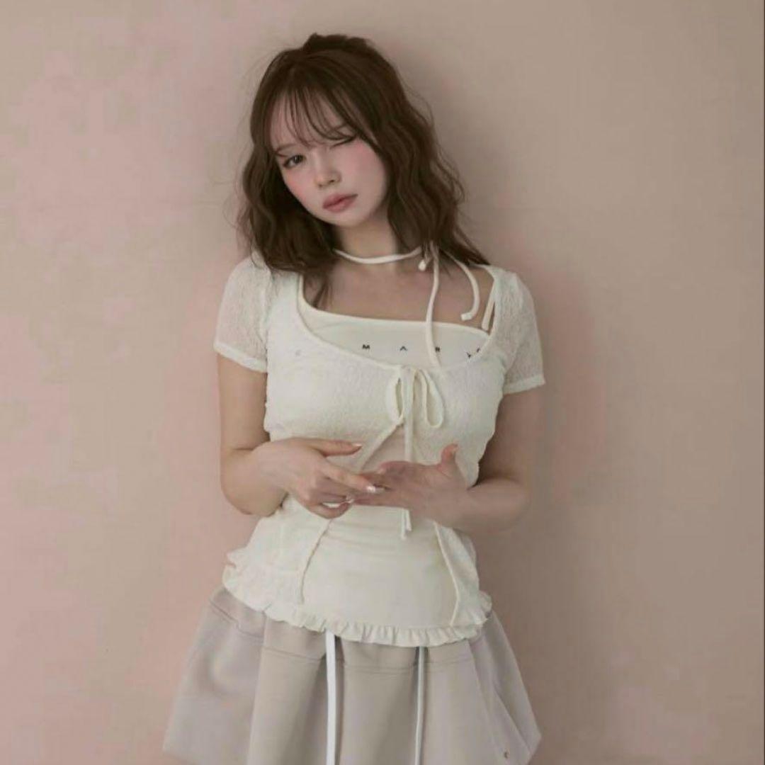 トップス ANDMARY Claire set tops ivory