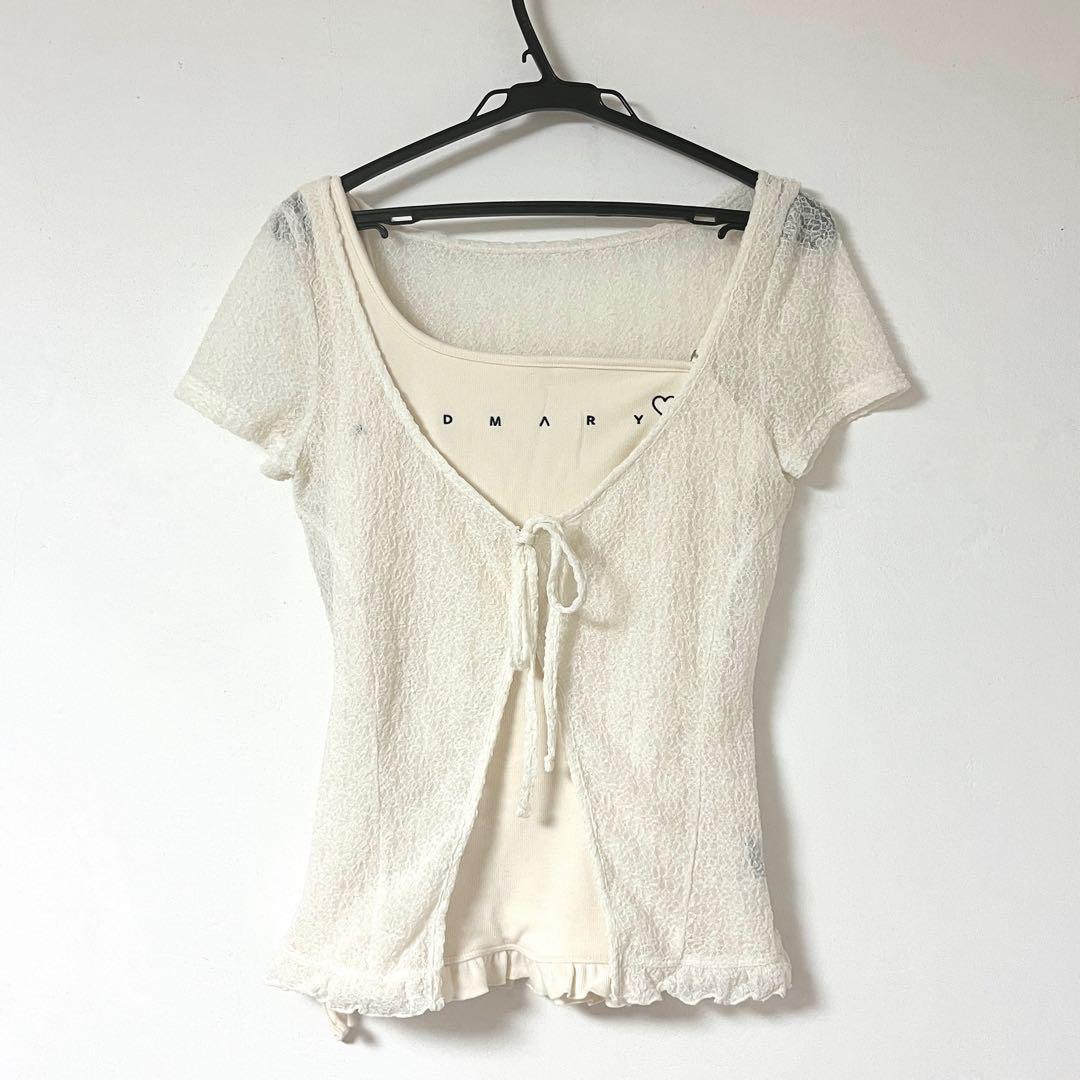 トップス ANDMARY Claire set tops ivory