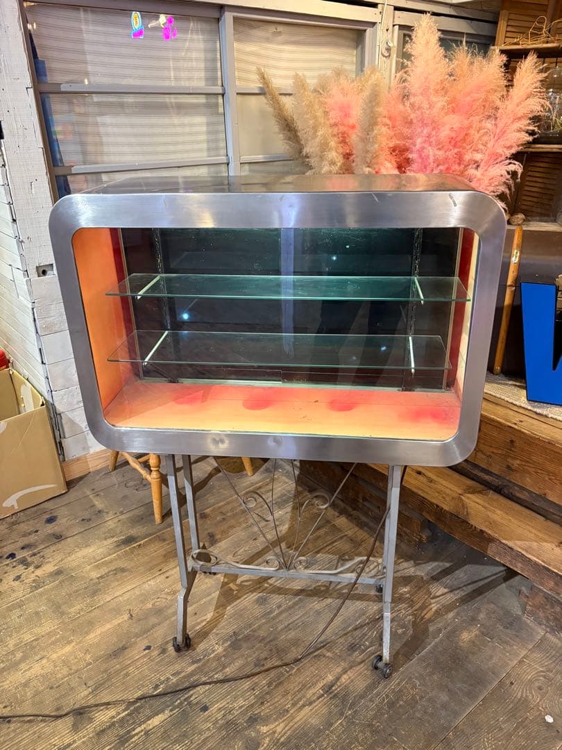 レトロスタイル ステンレスショーケース