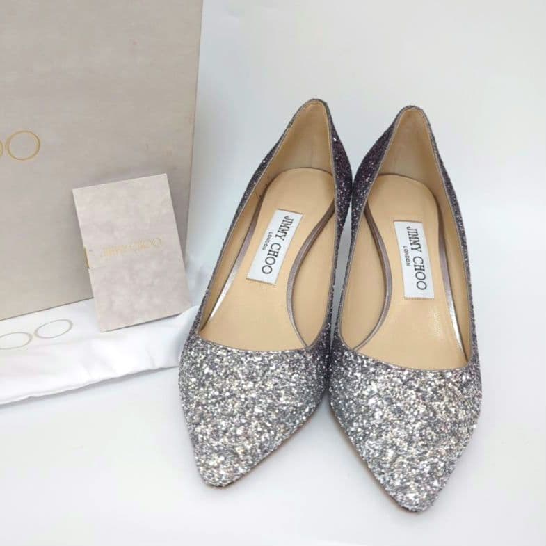 未使用級✨JIMMYCHOO シルバー ジミーチュウ グリッター ウェディング