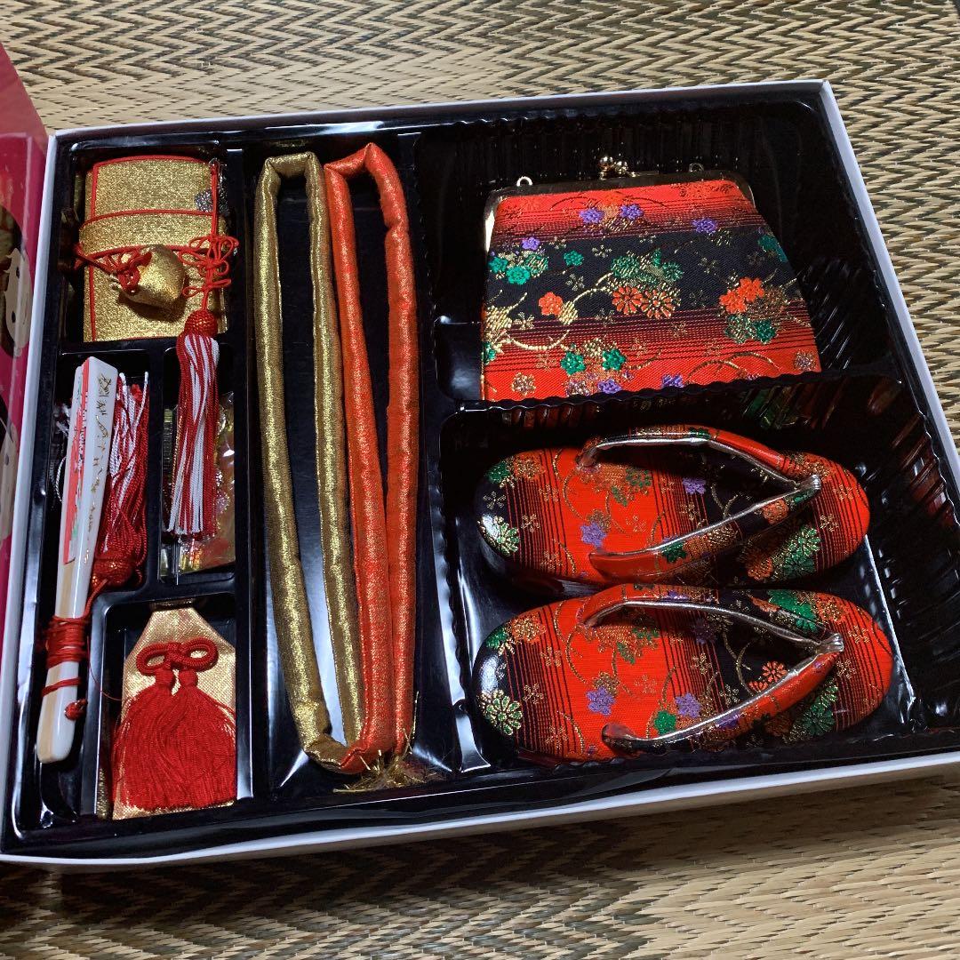 七五三女の子　帯　はこせこ　セット