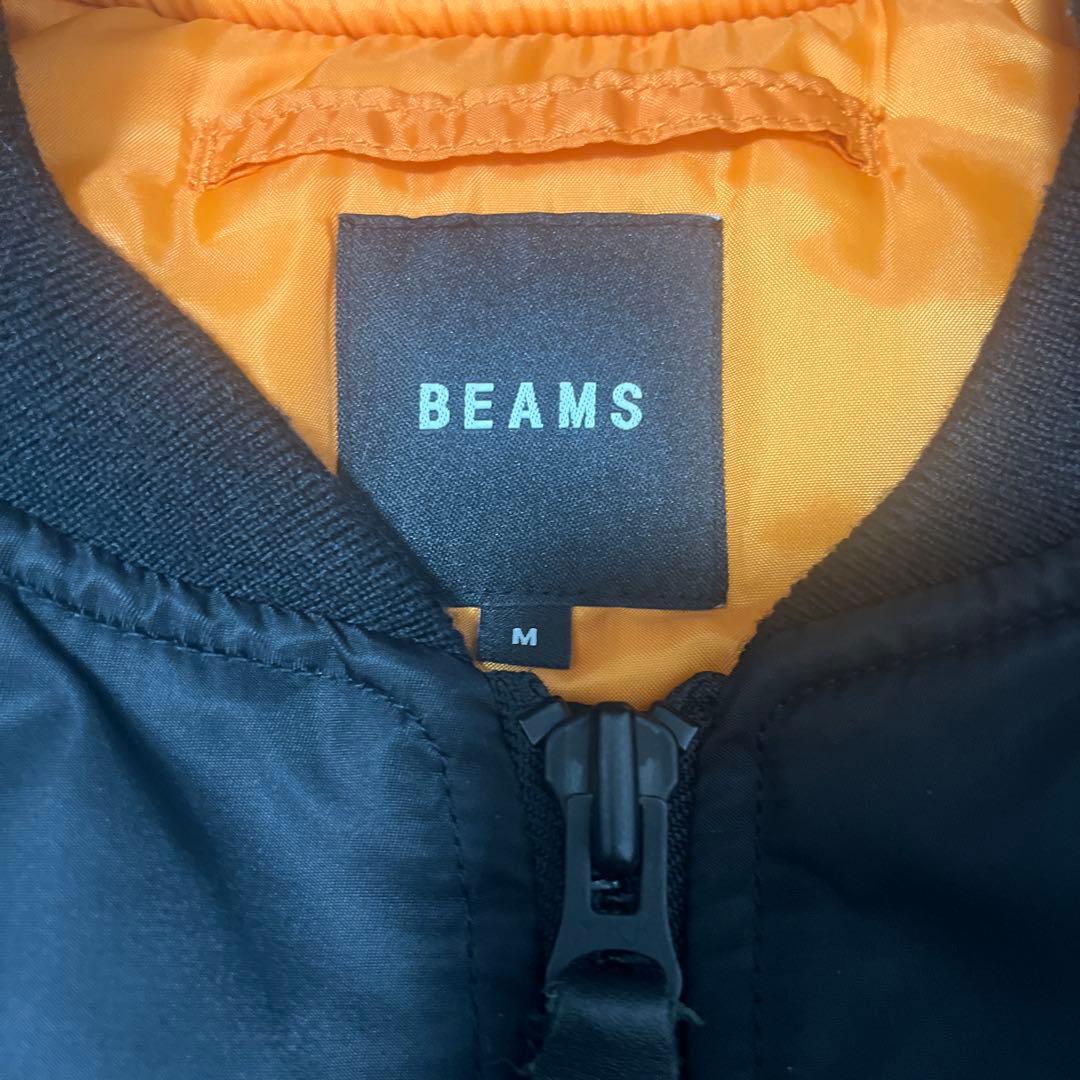 BEAMS リラックスフィット THERMOLITE(R) MA-1 ブラック