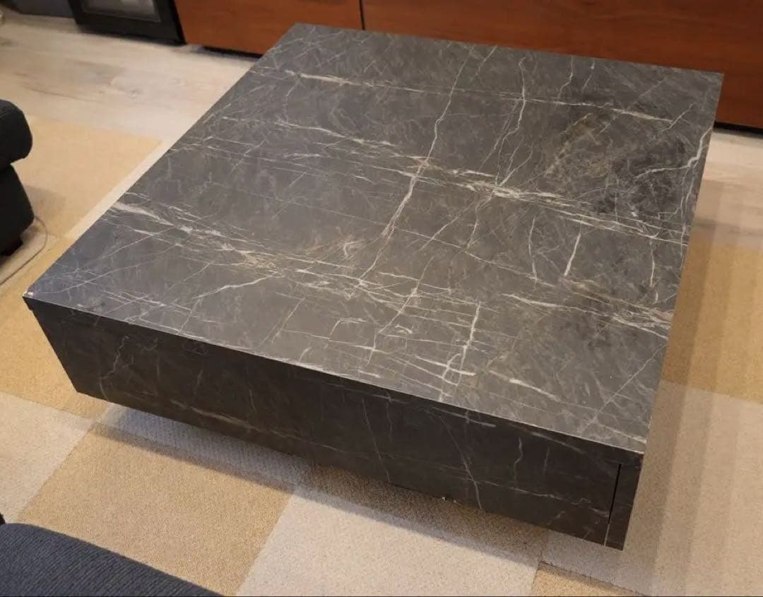 ロウヤ　LOWYA 大理石調センターテーブル