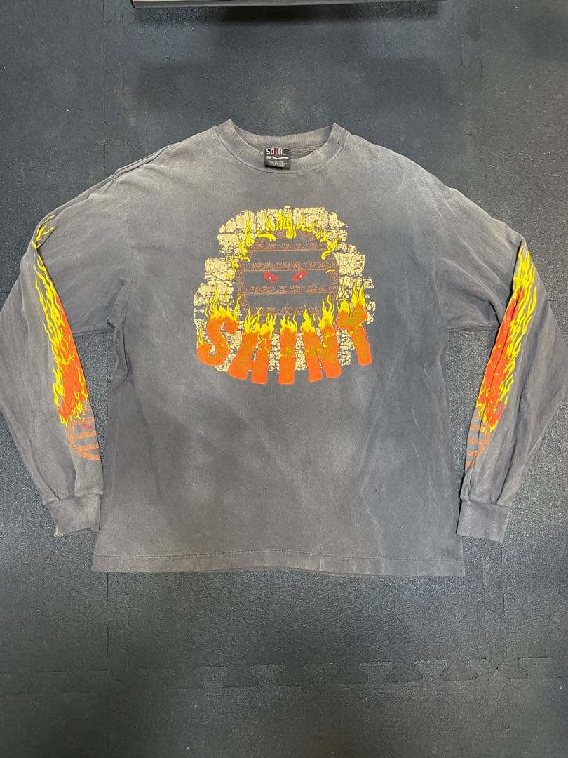 セントマイケル ロンT LIVE IN HELLファイヤーパターン