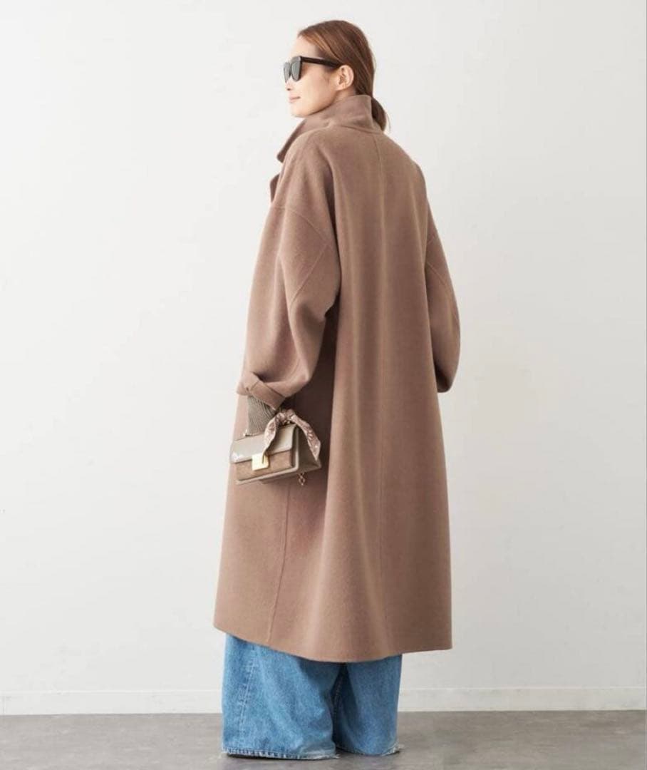 新品タグ付き36 ウールアンゴラリバーコート　deuxieme classe