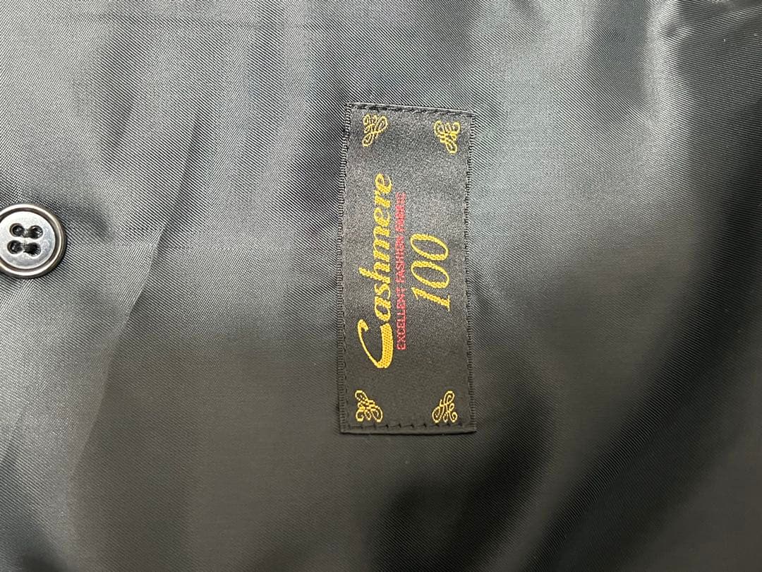 カシミヤ100% ダブルブレスト ロングコート