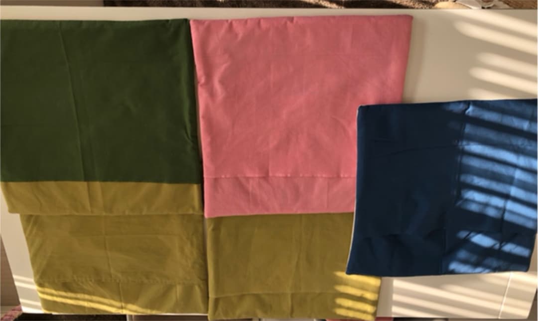 【週末値下げ】パッチワーク　クッションカバー　５枚セット