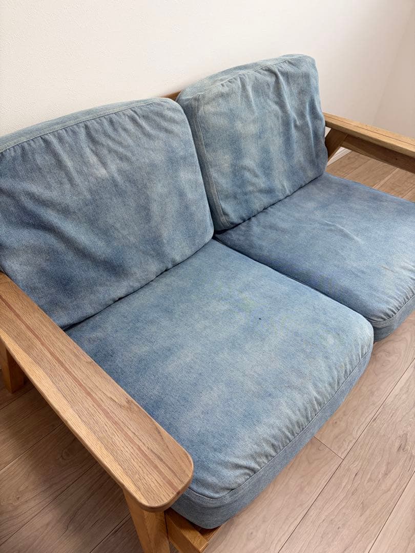 BAYFLOW　2人掛け　ソファ　デニムソファ　木枠