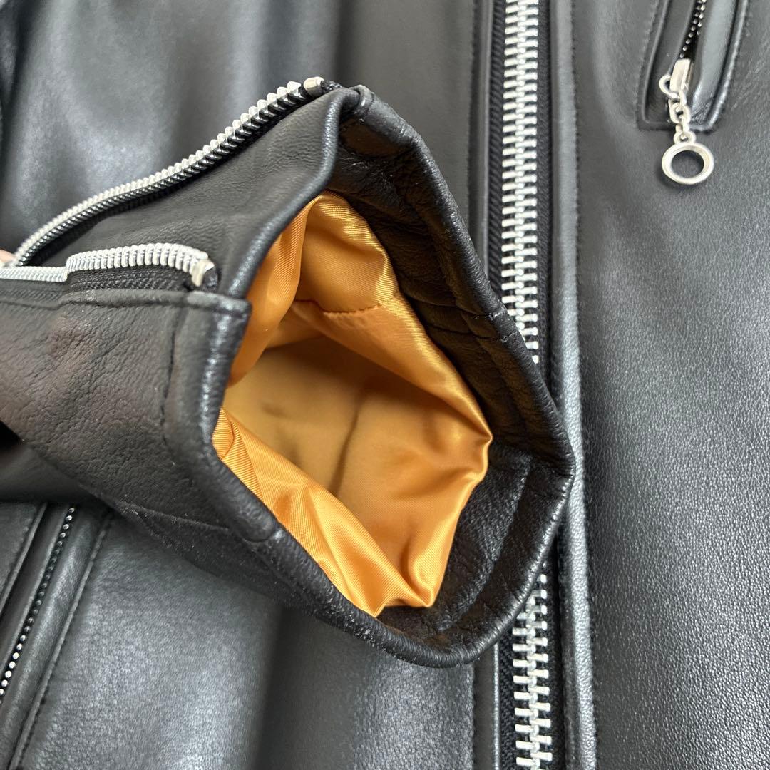 Retro Grade ブラック レザー シングルライダースジャケット M