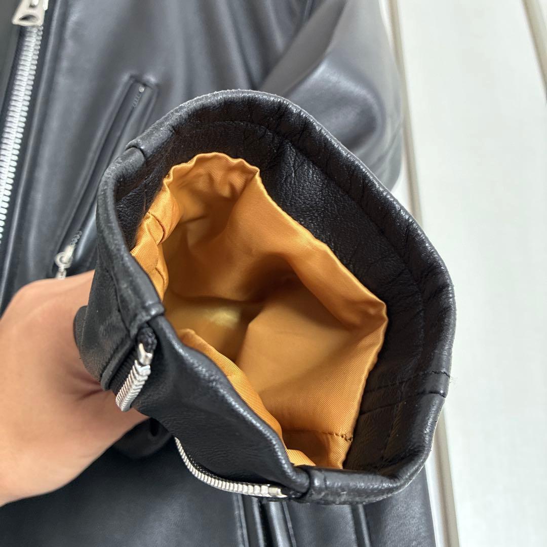 Retro Grade ブラック レザー シングルライダースジャケット M