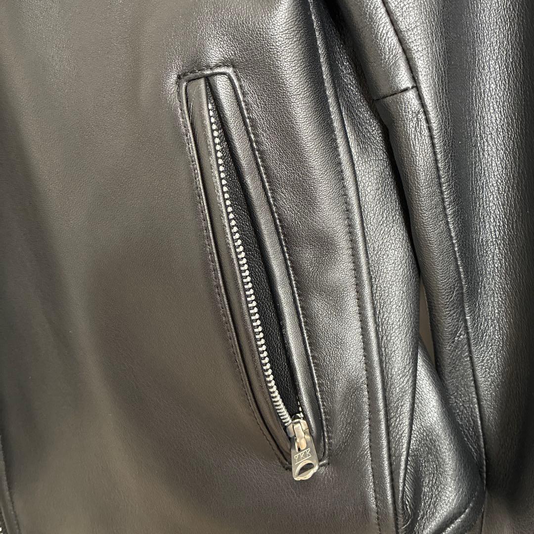 Retro Grade ブラック レザー シングルライダースジャケット M